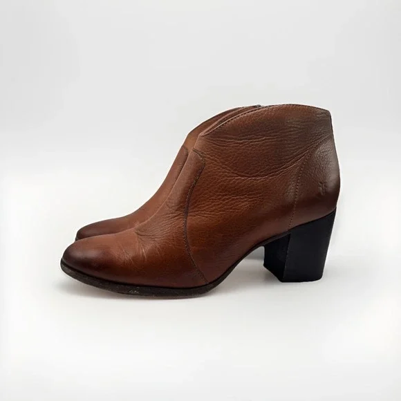 short brown dress boots Charming Burgundy A-Line Organza prom Dress Evening Dress US6 / As Picture